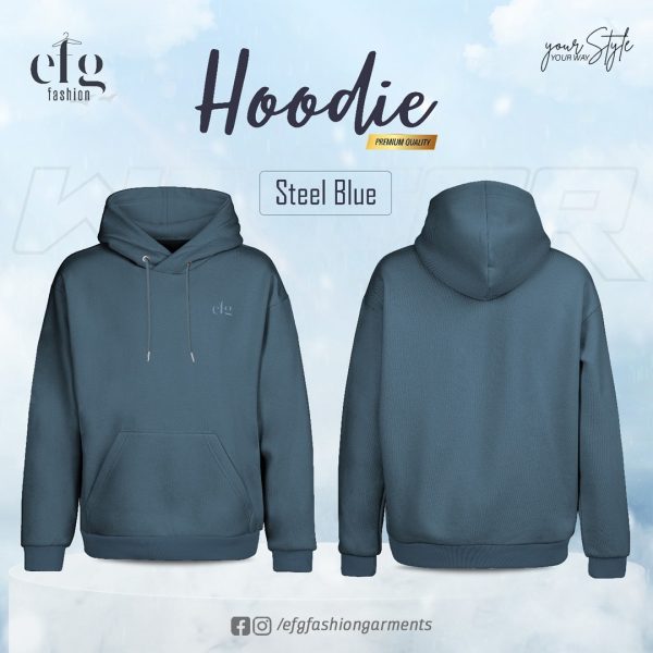 Premium Hoodie Steel Blue