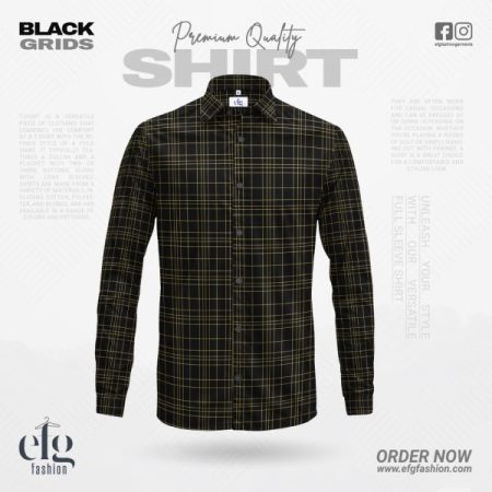 EFG Premium Shirt - Black Grid