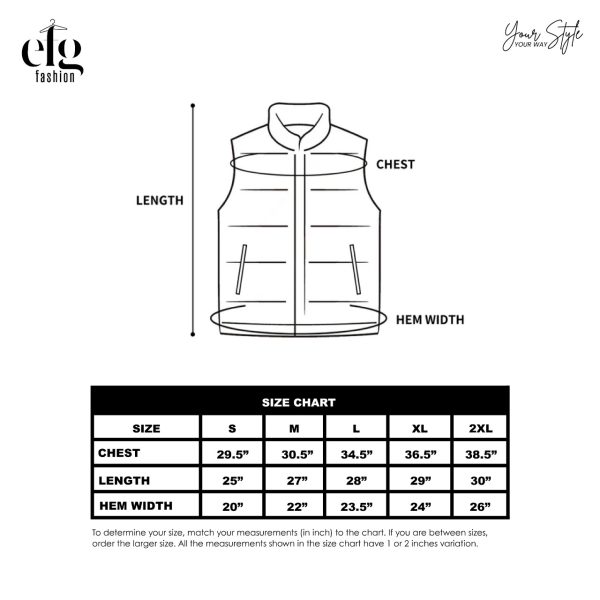 Vest size chart